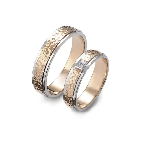 Obrączki ślubne z brylantem 0,02ct