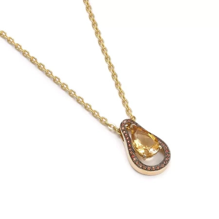 Zawieszka z cytrynem i szafirami