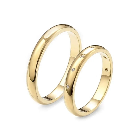 Obrączki ślubne z brylantami 0,05 ct