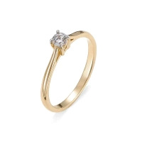 Pierścionek z brylantem 0,13 ct