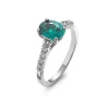 Pierścionek z szmaragdem i brylantami