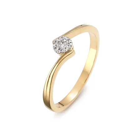 Pierścionek z brylantami 0,04 ct