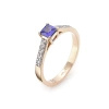 Pierścionek z tanzanitem i brylantami