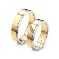 Obrączki ślubne z brylantami 0,03 ct