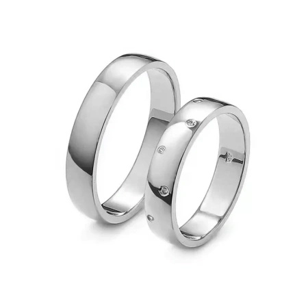 Obrączki ślubne z brylantami 0,03 ct