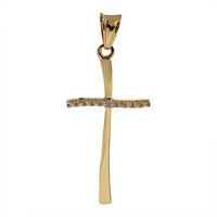 Zawieszka z cyrkoniami - krzyżyk