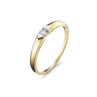 Pierścionek z brylantem 0,09 ct