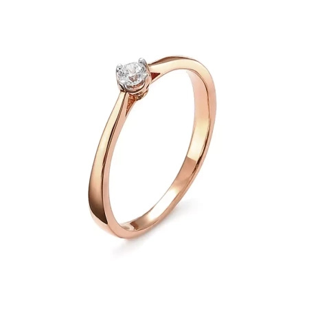 Pierścionek z brylantem 0,10 ct