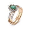 Pierścionek z szmaragdem i brylantami