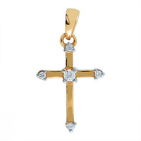 Zawieszka z cyrkoniami - krzyżyk