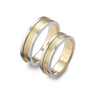Obrączki ślubne z brylantami  0,05 ct