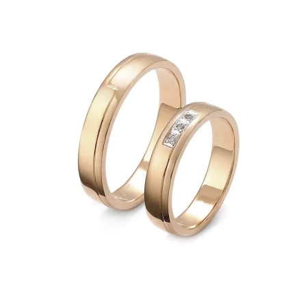 Obrączki ślubne z brylantami 0,03 ct
