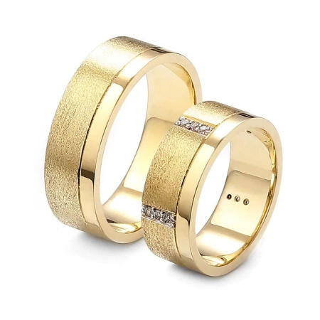 Obrączki ślubne z brylantami 0,14 ct