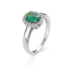 Pierścionek z szmaragdem i brylantami