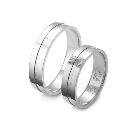 Obrączki ślubne z brylantami 0,02 ct