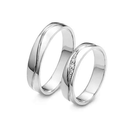 Obrączki ślubne z brylantami  0,04 ct