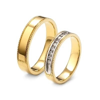 Obrączki ślubne z brylantami 0,24 ct