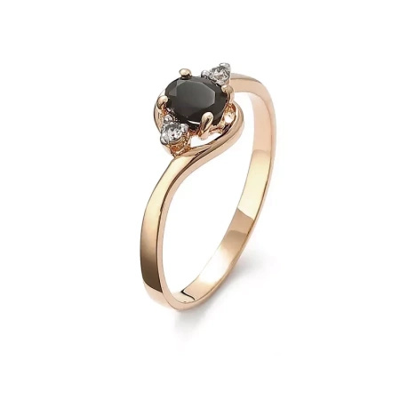 Pierścionek z szafirem i brylantami