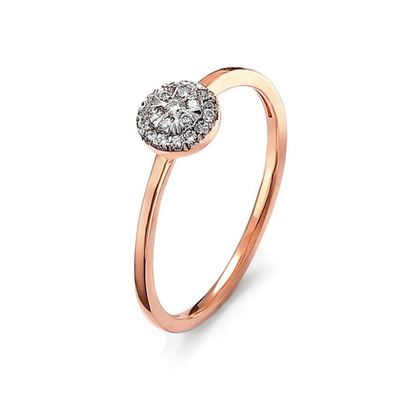 Pierścionek z brylantami 0,15 ct