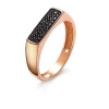 Pierścionek z czarnymi brylantami 0,15 ct