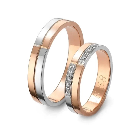 Obrączki ślubne z brylantami 0,08 ct