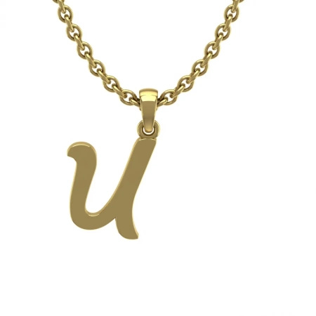 Zawieszka złota - literka U