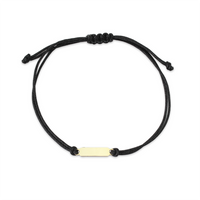 Bransoletka złota na sznurku Au 585 - blaszka