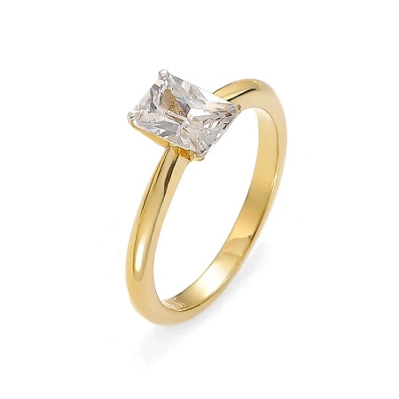 Pierścionek z białym szafirem