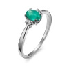 Pierścionek z szmaragdem i brylantami