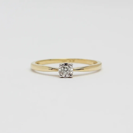 Pierścionek z brylantem 0,05 ct
