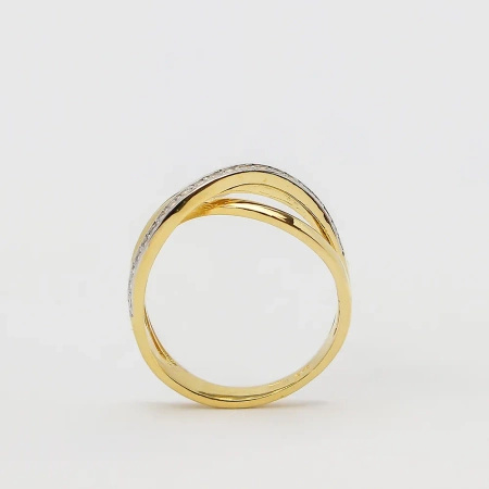 Pierścionek z brylantami 0,18 ct