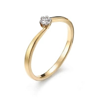 Pierścionek z brylantem 0,10 ct