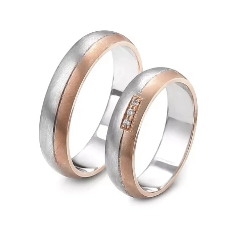 Obrączki ślubne z brylantami 0,03 ct