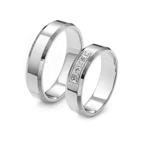 Obrączki ślubne z brylantami 0,05 ct