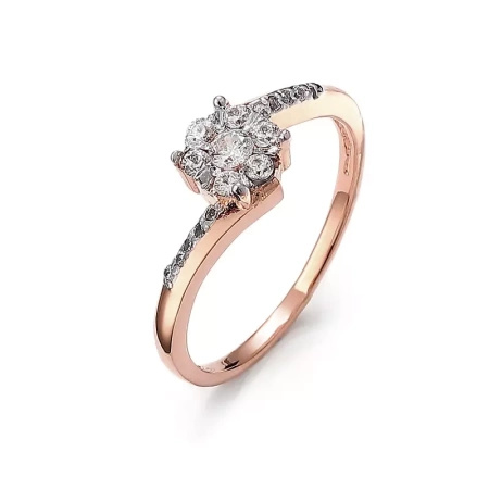 Pierścionek z brylantami 0,25 ct