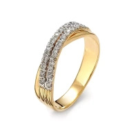 Pierścionek z brylantami 0,18 ct