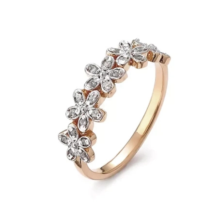 Pierścionek z brylantami 0,12 ct