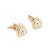 Złote spinki do mankietów z brylantami