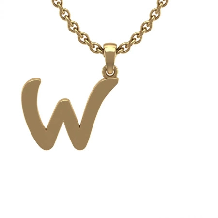 Zawieszka złota - literka W