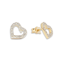 Kolczyki z brylantami - serce