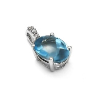 Zawieszka z topazem i brylantami