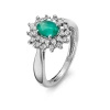 Pierścionek z szmaragdem i brylantami