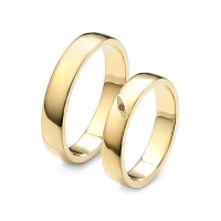 Obrączki ślubne z różowym szafirem 0,01 ct