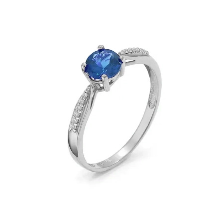 Pierścionek z szafirem i brylantami