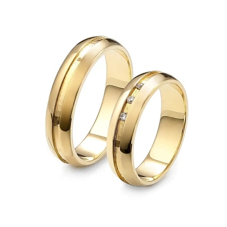 Obrączki ślubne z brylantami 0,05 ct