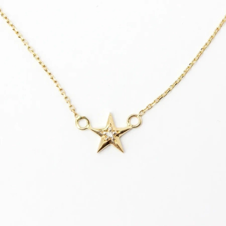 Naszyjnik z brylantem 0,01 ct