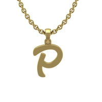 Zawieszka złota - literka P