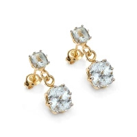 Kolczyki z akwamarynem