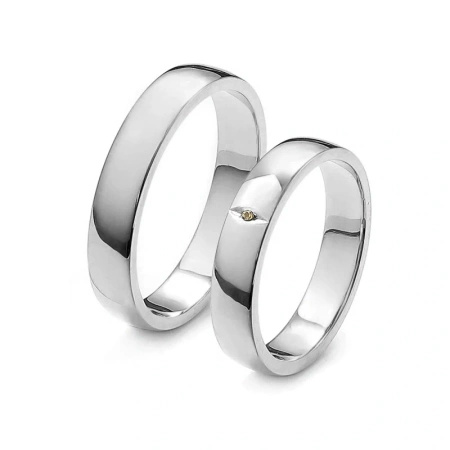 Obrączki ślubne z żółtym szafirem 0,01 ct