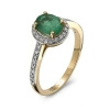 Pierścionek z szmaragdem i brylantami